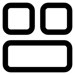 Dashboard Square Horizontal Rectangle 2 Icon from Core Line Set