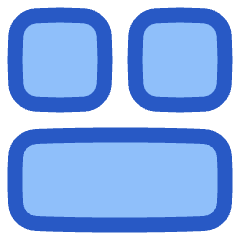 Dashboard Square Horizontal Rectangle 2 Icon from Plump Duo Set
