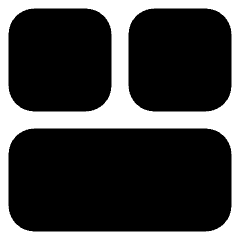 Dashboard Square Horizontal Rectangle 2 Icon from Core Solid Set
