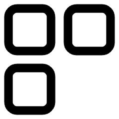 Dashboard Square Three Icon from Core Line Set