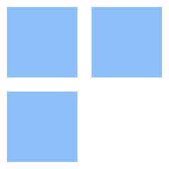 Dashboard Square Three Icon from Sharp Flat Set
