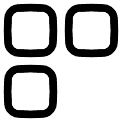Dashboard Square Three Icon from Plump Line Set
