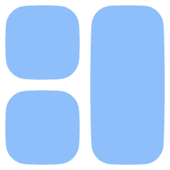 Dashboard Square Vertical Rectangle 1 Icon from Plump Flat Set