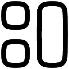 Dashboard Square Vertical Rectangle 1 Icon from Flex Line Set