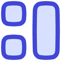 Dashboard Square Vertical Rectangle 1 Icon from Flex Duo Set