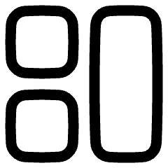 Dashboard Square Vertical Rectangle 1 Icon from Plump Line Set