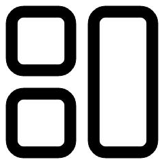 Dashboard Square Vertical Rectangle 1 Icon from Core Line Set