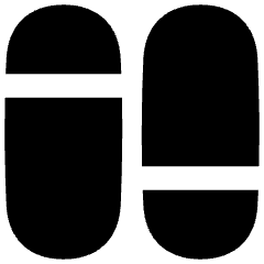 Dashboard Vertical Pills Split 2 Icon from Flex Solid Set