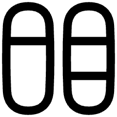 Dashboard Vertical Pills Split 5 Icon from Flex Line Set