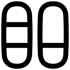 Dashboard Vertical Pills Split 6 Icon from Flex Line Set