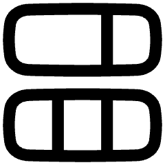 Dashboard Vertical Rectangle 3 Icon from Flex Line Set
