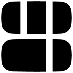 Dashboard Vertical Rectangle 4 Icon from Flex Solid Set