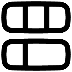 Dashboard Vertical Rectangle 6 Icon from Flex Line Set