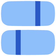 Dashboard Horizontal Rectangle Split 1 Icon from Flex Flat Set