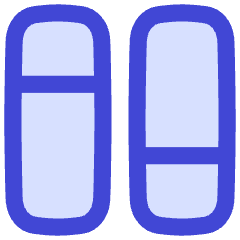 Dashboard Vertical Rectangle Split 2 Icon from Flex Duo Set