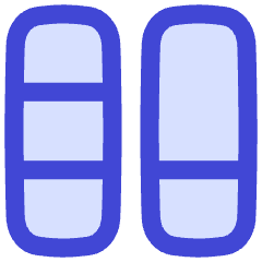 Dashboard Vertical Rectangle Split 3 Icon from Flex Duo Set