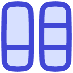 Dashboard Vertical Rectangle Split 4 Icon from Flex Duo Set