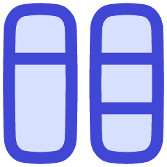 Dashboard Vertical Rectangle Split 5 Icon from Flex Duo Set