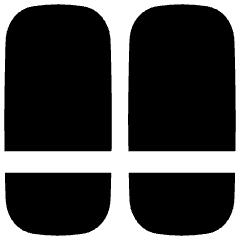 Dashboard Vertical Rectangle Split Bottom Icon from Flex Solid Set