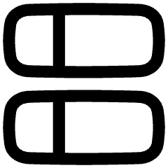 Dashboard Vertical Rectangle Split Left Icon from Flex Line Set