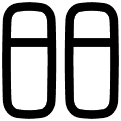 Dashboard Vertical Rectangle Split Top Icon from Flex Line Set