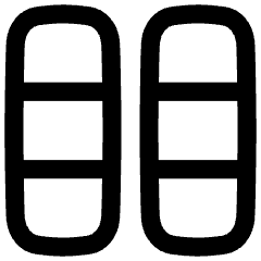 Dashboard Vertical Rectangle Thirds Icon from Flex Line Set