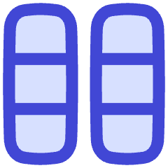 Dashboard Vertical Rectangle Thirds Icon from Flex Duo Set