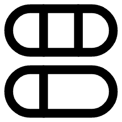 Dashboard Vertical Pills 6 Icon from Core Line Set