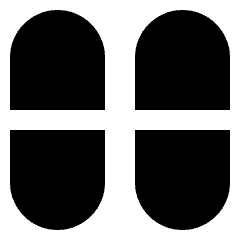 Dashboard Vertical Pills Half Icon from Sharp Solid Set