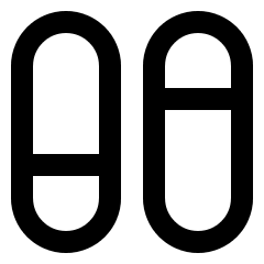 Dashboard Vertical Pills Split 1 Icon from Sharp Line Set