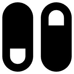 Dashboard Vertical Pills Split 1 Icon from Sharp Remix Set