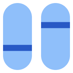 Dashboard Vertical Pills Split 1 Icon from Sharp Flat Set
