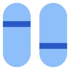 Dashboard Vertical Pills Split 2 Icon from Sharp Flat Set