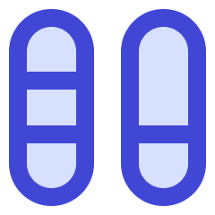 Dashboard Vertical Pills Split 3 Icon from Sharp Duo Set