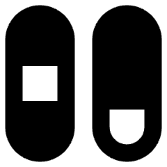 Dashboard Vertical Pills Split 3 Icon from Sharp Remix Set