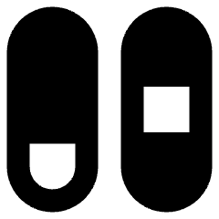 Dashboard Vertical Pills Split 4 Icon from Sharp Remix Set