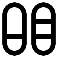 Dashboard Vertical Pills Split 4 Icon from Sharp Line Set