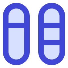 Dashboard Vertical Pills Split 5 Icon from Sharp Duo Set