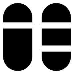 Dashboard Vertical Pills Split 5 Icon from Sharp Solid Set