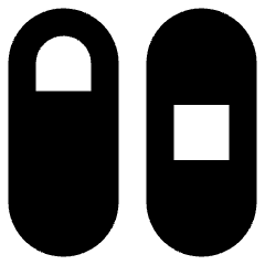 Dashboard Vertical Pills Split 5 Icon from Sharp Remix Set