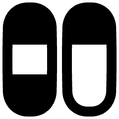 Dashboard Vertical Pills Split 6 Icon from Plump Remix Set