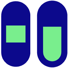 Dashboard Vertical Pills Split 6 Icon from Core Pop Set