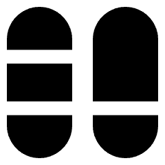 Dashboard Vertical Pills Split 6 Icon from Sharp Solid Set