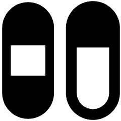 Dashboard Vertical Pills Split 6 Icon from Core Remix Set