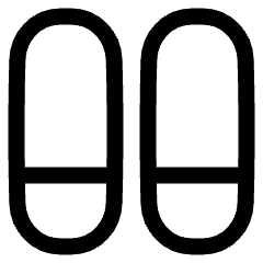 Dashboard Vertical Pills Split Bottom Icon from Plump Line Set