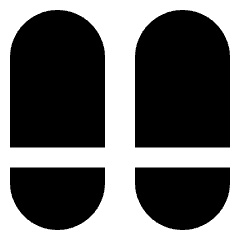 Dashboard Vertical Pills Split Bottom Icon from Sharp Solid Set