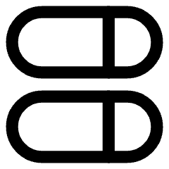 Dashboard Horizontal Pills Split Right Icon from Core Line Set