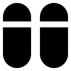 Dashboard Vertical Pills Split Top Icon from Sharp Solid Set