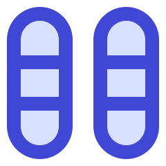 Dashboard Vertical Pills Thirds Icon from Sharp Duo Set