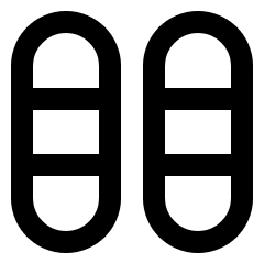 Dashboard Vertical Pills Thirds Icon from Sharp Line Set